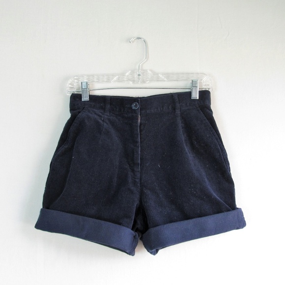 L.L. Bean Pants - Vintage L. L. Bean navy corduroy cuffed shorts
